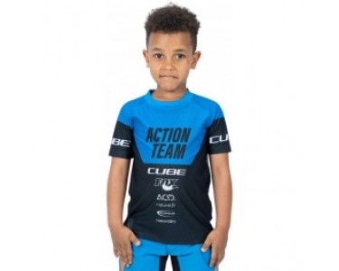 Cube Junior Jersey S/s X Actionteam Black/blue Xl