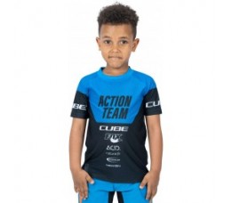 Cube Junior Jersey S/s X Actionteam Black/blue Xxl
